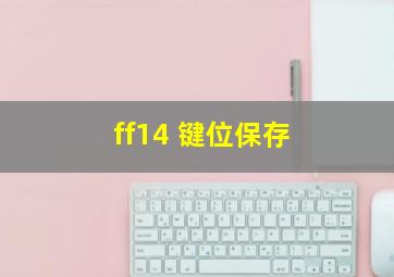 ff14 键位保存